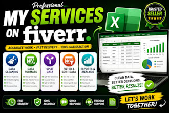 clean data, formating, merge, split excel data