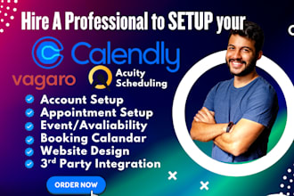 set up booking automation with calendly acuity scheduling and vagaro appointment