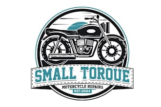 design motorcycles wind and waves logo
