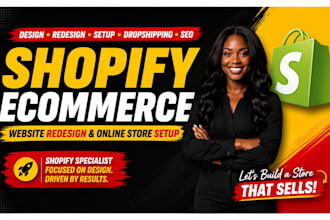 build shopify website redesign ecommerce online store setup, speed optimization