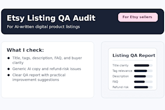 audit your etsy digital product listing and improve SEO copy