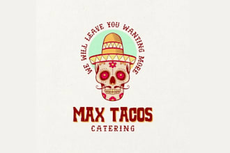 design max tacos elegant one kind logo