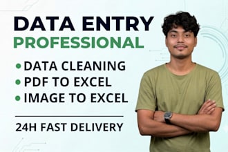 fix and clean excel data, convert PDF and image to excel