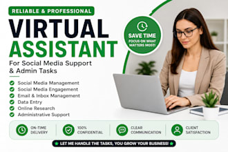 be your virtual assistant for social media support and admin tasks