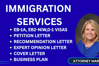 write eb2 niw, eb1a, o1 immigration petition letter for uscis approval