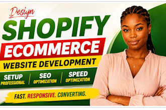 design shopify ecommerce website development setup seo speed opitimization