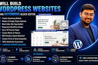 build wordpress website using gutenberg block editor