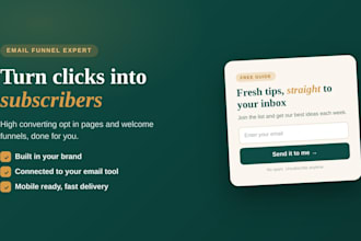 build a highconverting email opt in page and welcome funnel