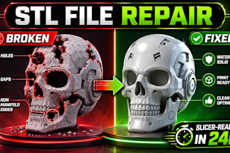 repair stl files and fix 3d model for 3d printing