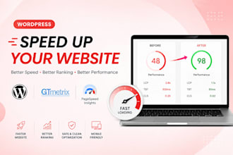 do wordpress website speed optimization, increase page speed