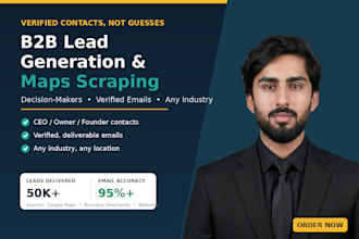 scrape google maps for b2b leads with verified emails
