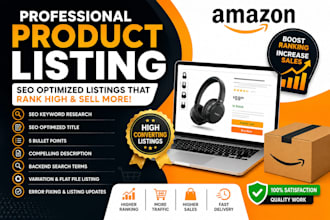 be your amazon product listing manager and listing expert