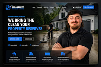 design a high converting pressure washing website for your business