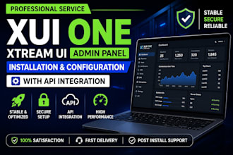 install and configure xtream ui, xui one and xtreammaster panel with stream