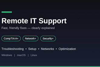 provide remote IT support and fix your computer issues