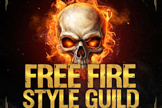 design a pro free fire logo, banner and youtube thumbnail