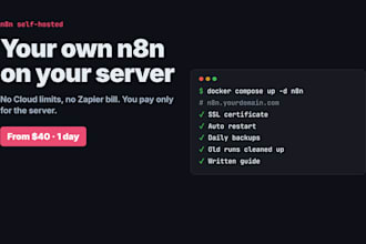 install self hosted n8n on your vps with ssl and backups