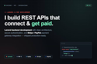 laravel rest api and integrate payment gateways