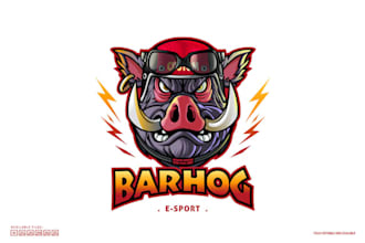 modern wild hog logo for gaming, teams, and esports