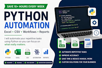 automate excel, CSV and repetitive tasks using python