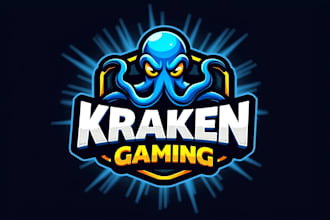 make a high quality kraken octopus logo with unlimited revision
