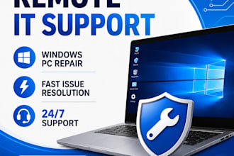 fix windows pc issues and provide remote it support
