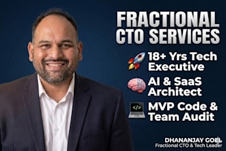 be your fractional cto, tech lead for ai, saas and mvps