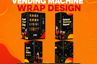 create custom vending machine wrap graphics