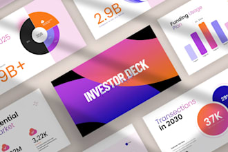 investor pitch deck startup deck, canva, sales presentation animated powerpoint