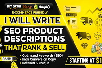 write SEO product description for amazon, etsy and shopify