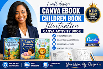 create canva ebook, canva activity book and design canva children book
