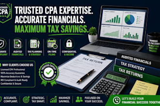 do audited financials, sign, file your tax return as licensed CPA