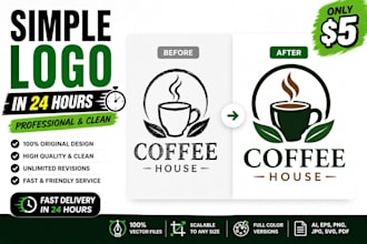 manually vectorize a simple logo in 24 hours