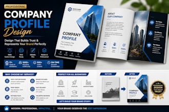 design a professional company profile and business profile