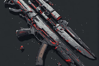 design unique weapons illustrations