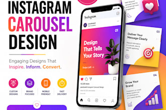 design professional instagram carousel posts