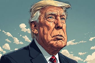 drawing a political or satirical cartoon