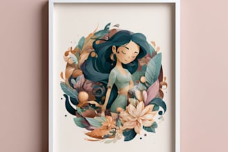design custom printable wall art for your etsy or home