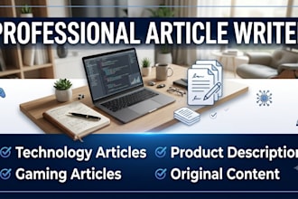 write blog posts, technology articles, and gaming content