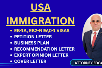 write uscis approved petition letter, business plan, expert opinion, for eb2 niw