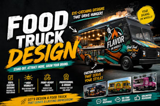 design a vehicle wrap, car wrap, food truck wrap and trailer wrap design