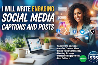 write engaging social media captions and posts