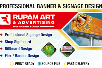design professional banner, flex, hoarding and signage