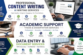 do content writing, ai writing, data entry, translations