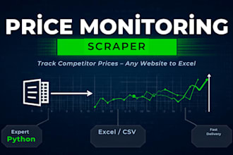 build a python price monitoring scraper and deliver data to excel