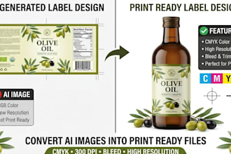 convert ai generated label designs into print ready files