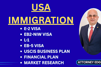 prepare detailed business plans for l1, e2, eb5 US visas