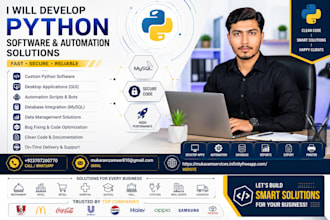 build custom python software and automation scripts