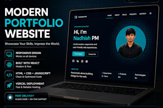 build a modern costumised responsive portfolio