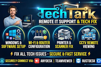 fix windows, software, printers, routers, and cctv issues